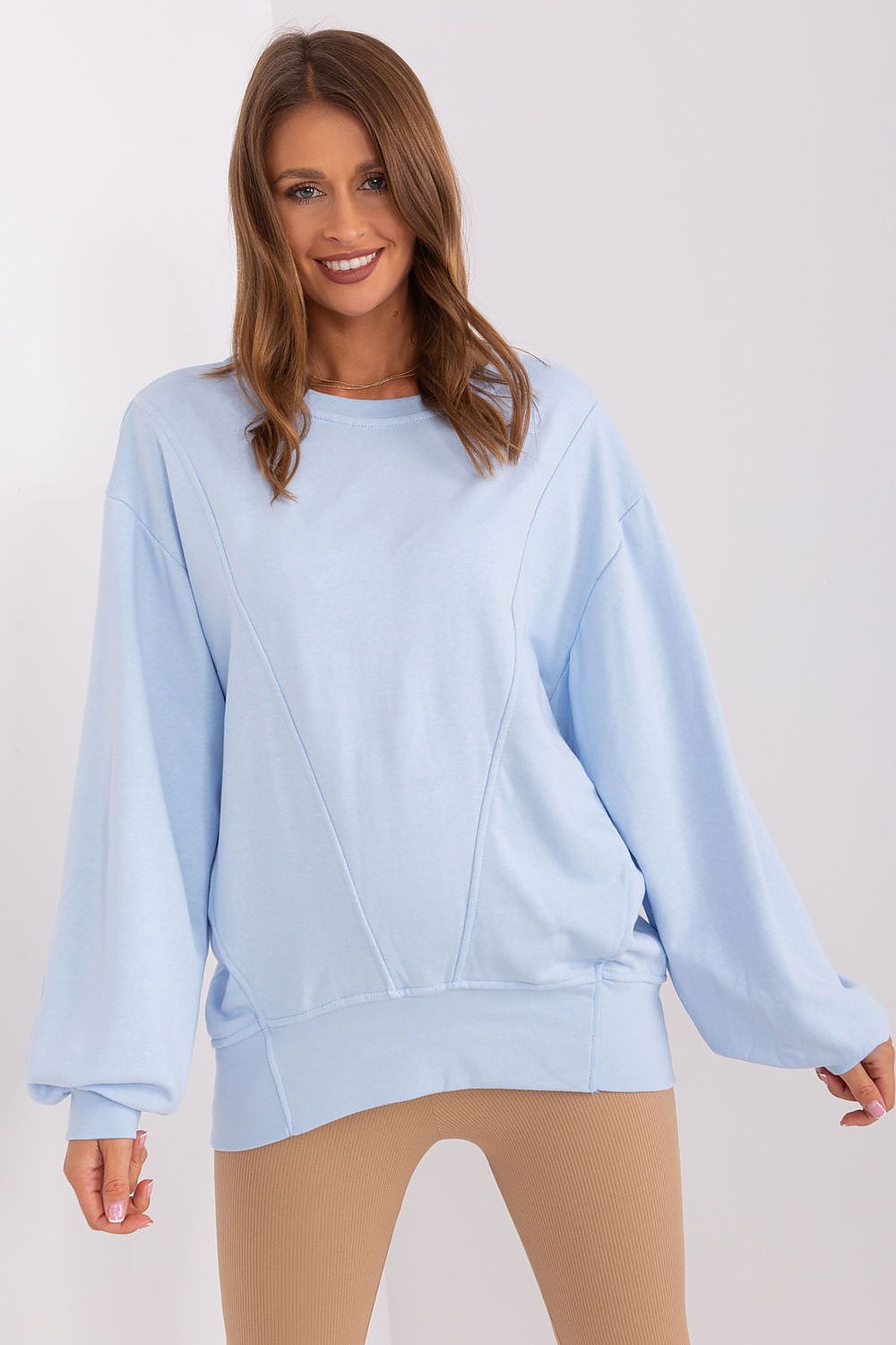   Bluza Damska Model EM-BL-716.14 Light Blue - Ex Moda 