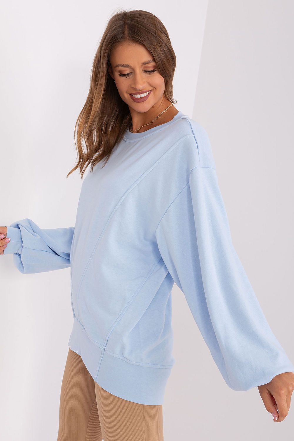   Bluza Damska Model EM-BL-716.14 Light Blue - Ex Moda 