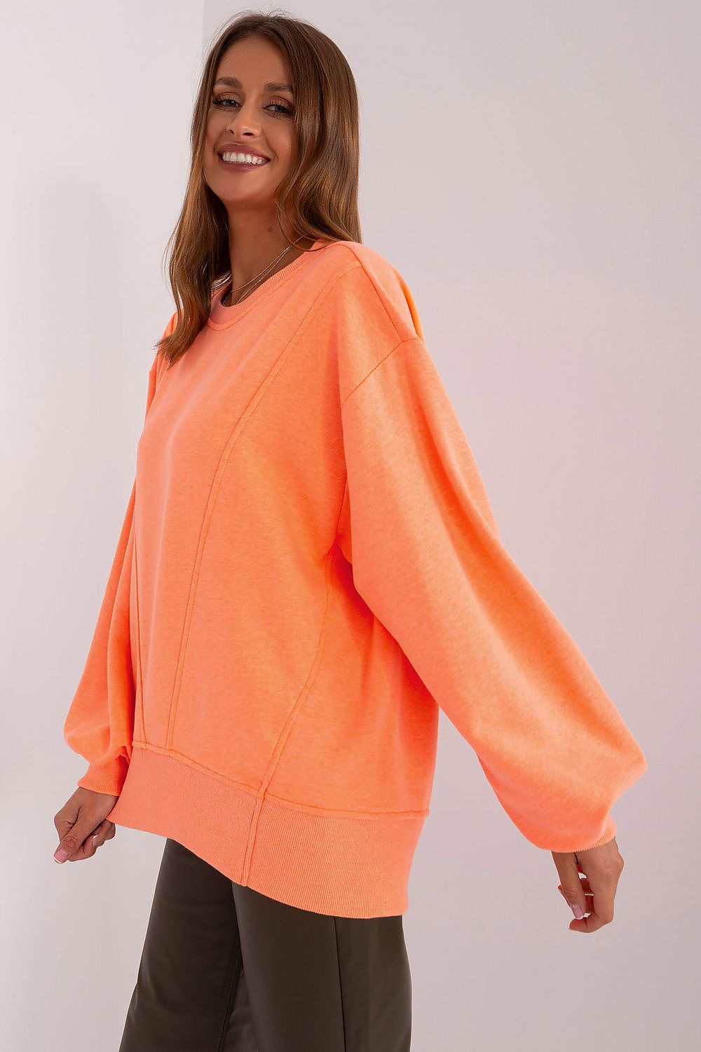   Bluza Damska Model EM-BL-716.14 Fluo Orange - Ex Moda 