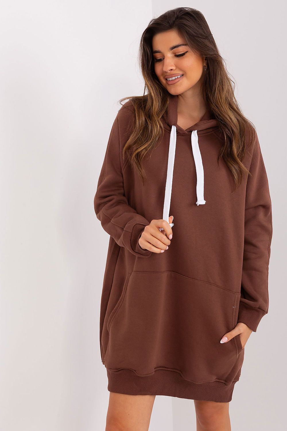   Bluza Damska Model EM-BL-704.99P Brown - Ex Moda 