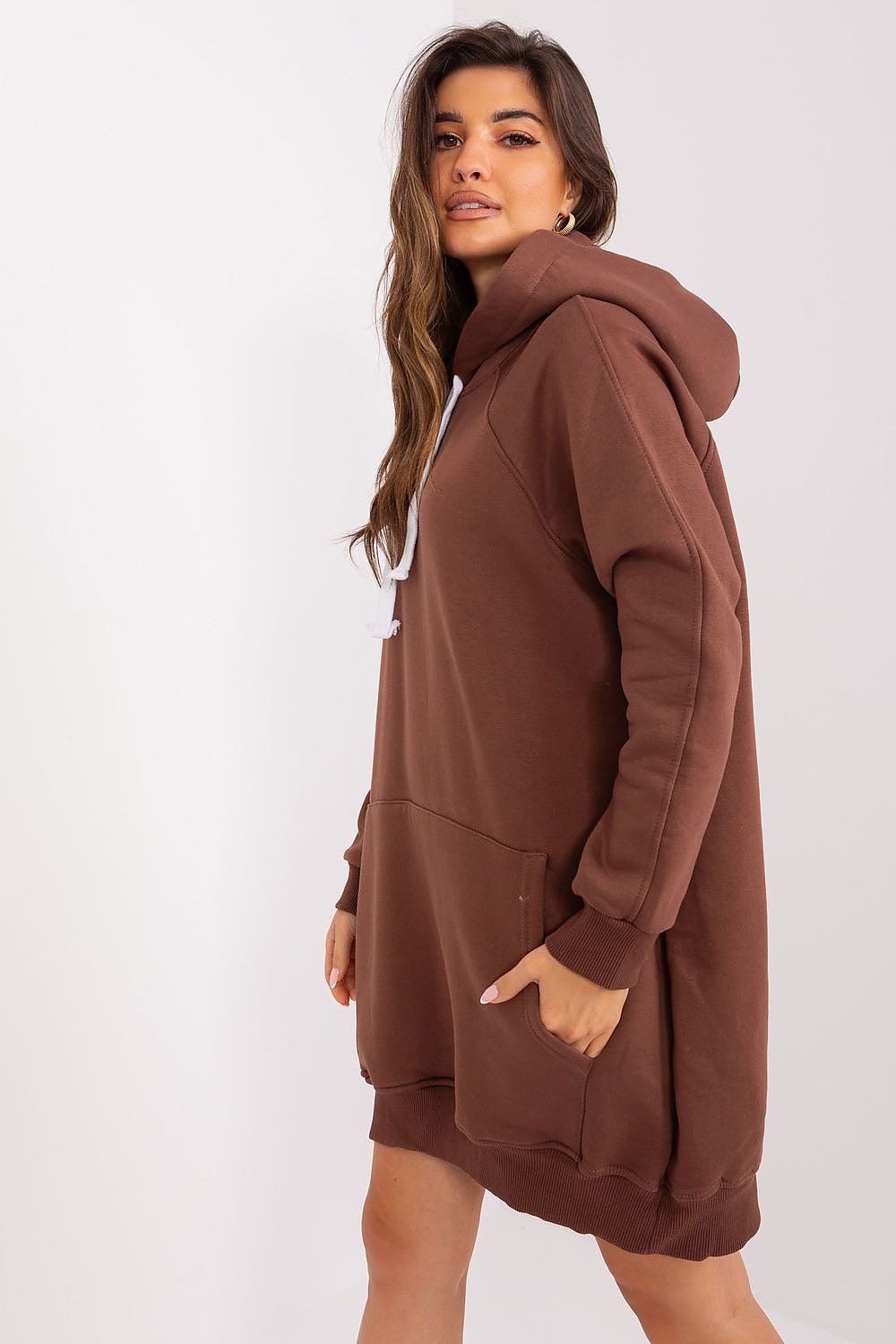   Bluza Damska Model EM-BL-704.99P Brown - Ex Moda 