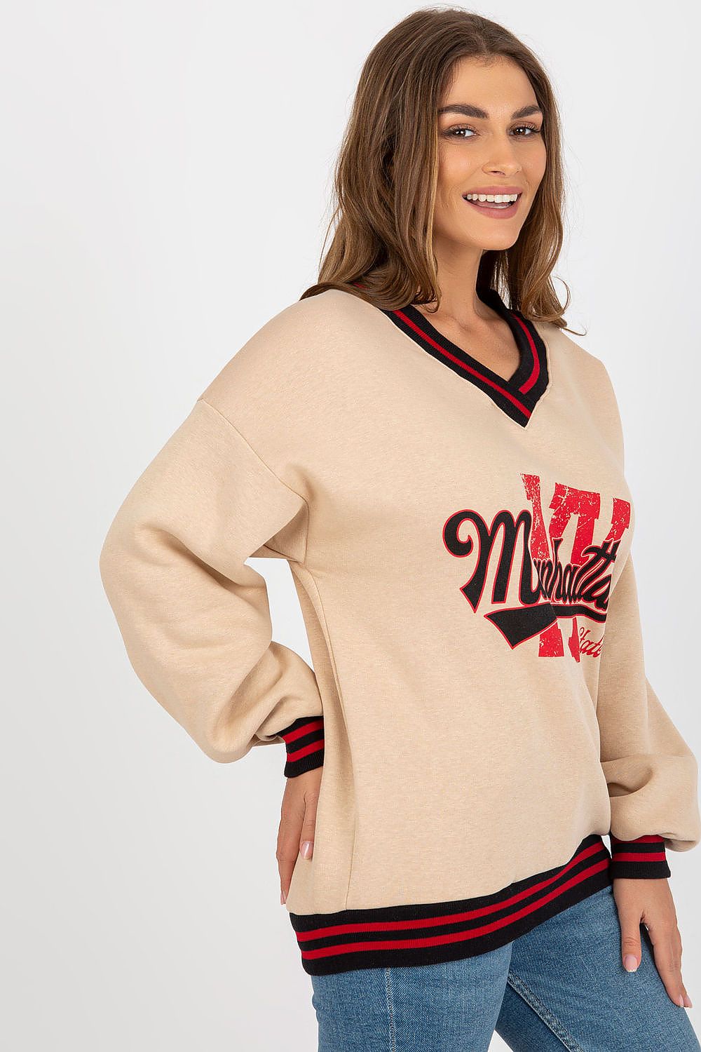   Bluza Damska Model EM-BL-754.37 Beige - Ex Moda 