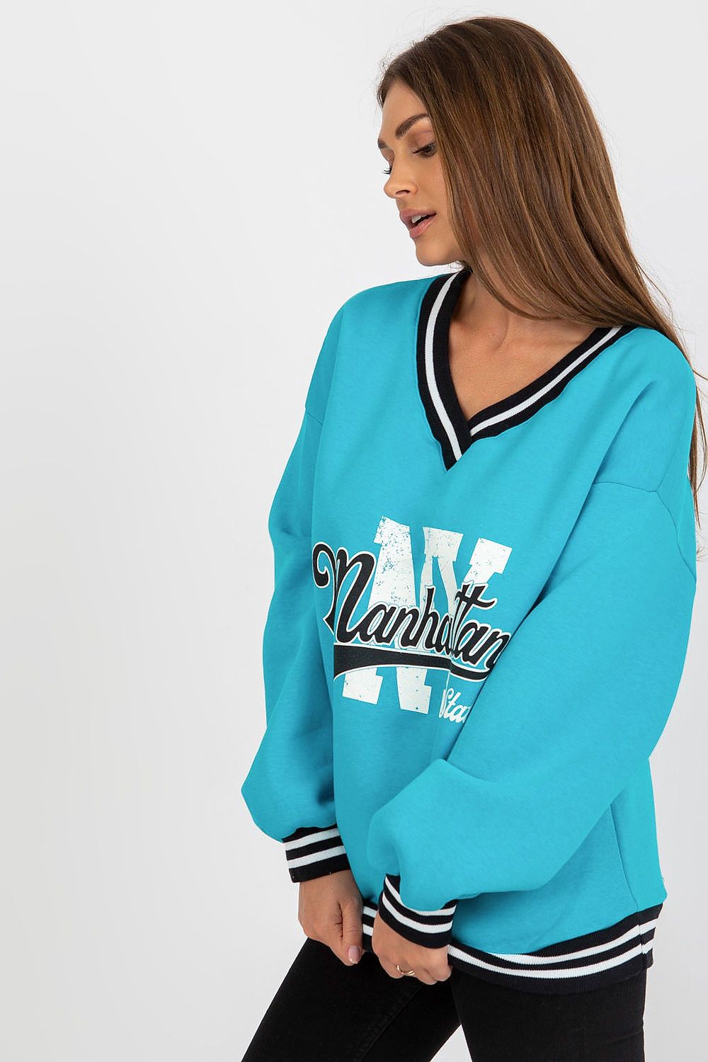   Bluza Damska Model EM-BL-754.42P Blue - Ex Moda 