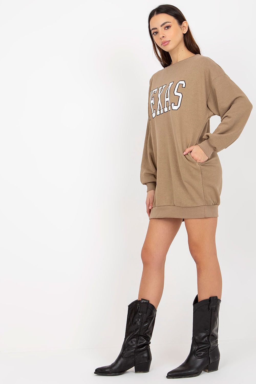   Bluza Damska Model EM-BL-U719.82P Dark Beige - Ex Moda 