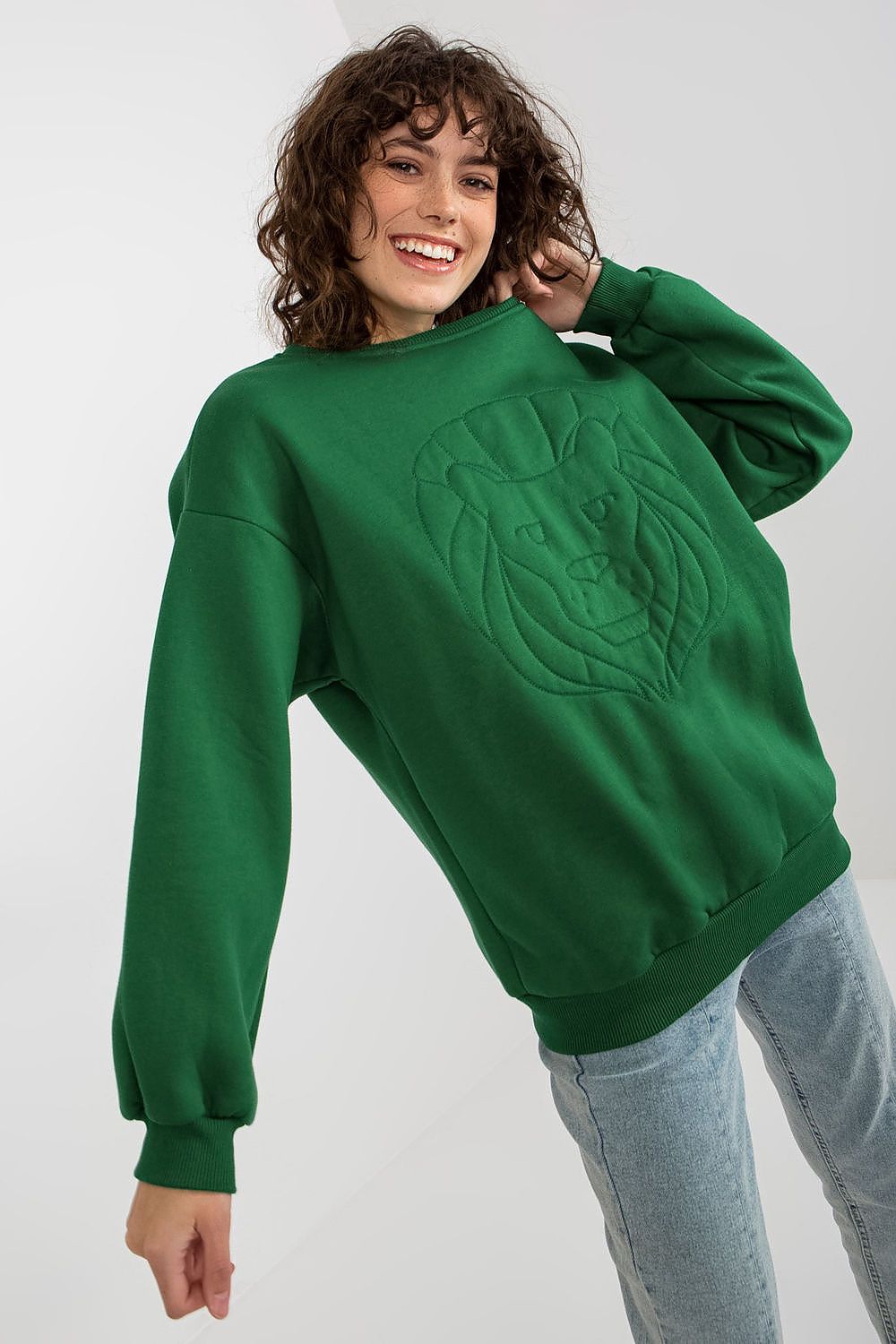   Bluza Damska Model EM-BL-617-4.41P Dark Green - Ex Moda 