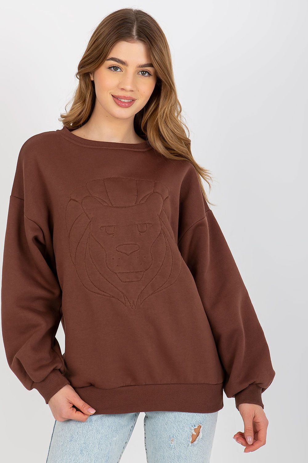   Bluza Damska Model EM-BL-617-4.41P Brown - Ex Moda 