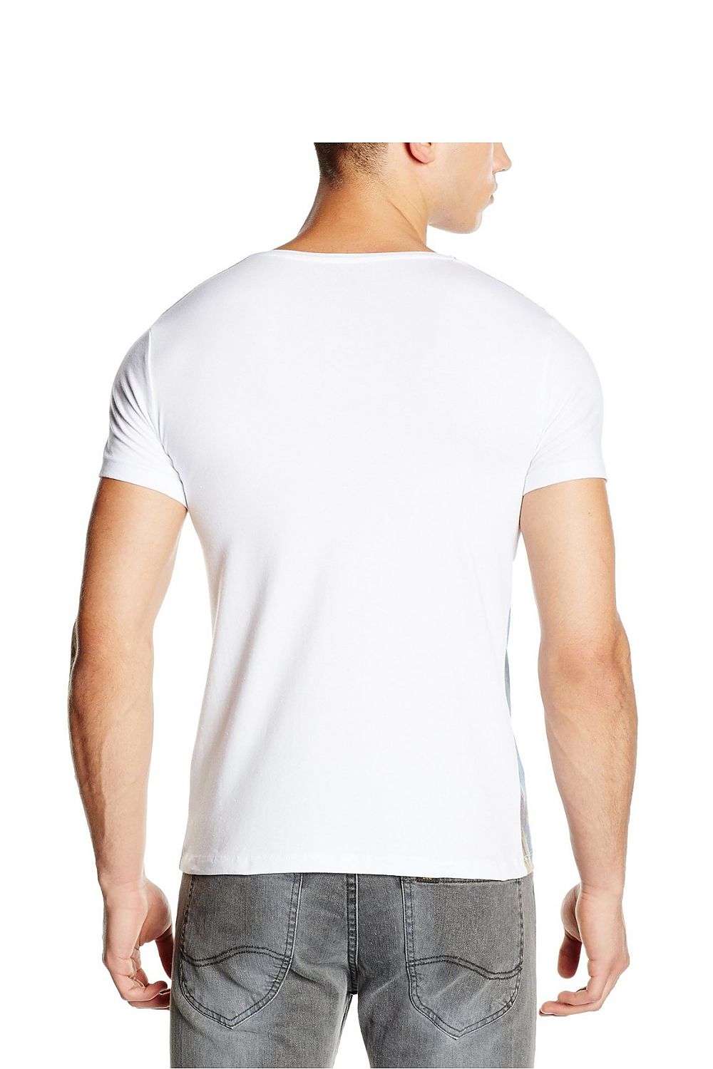   Tshirt Męski Model 17162 Blue/White - YourNewStyle 