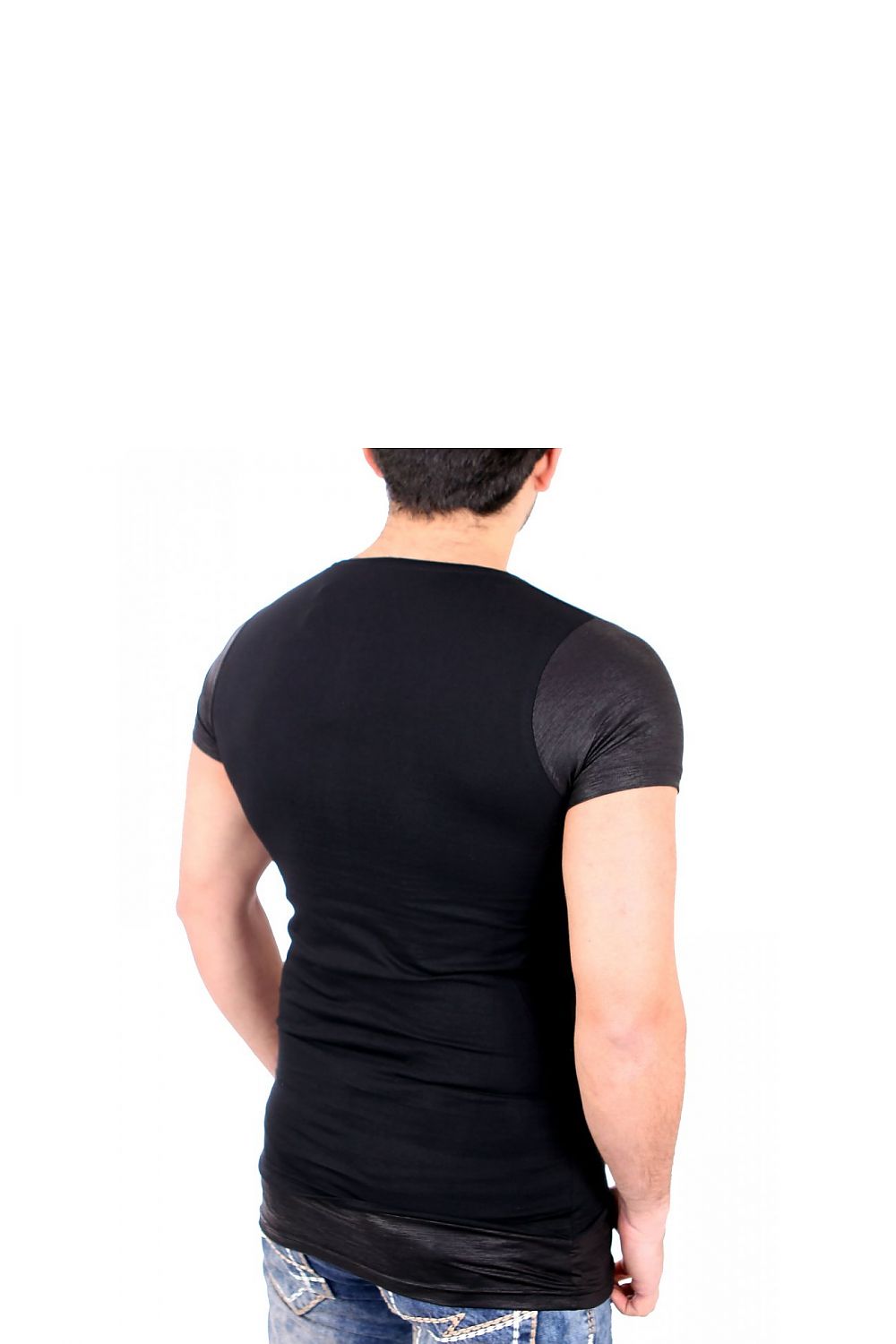   Tshirt Męski Model 17168 Black - YourNewStyle 