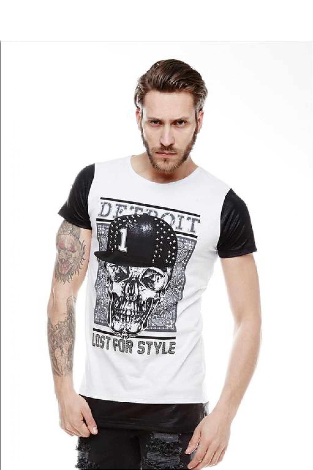   Tshirt Męski Model 17169 White - YourNewStyle 