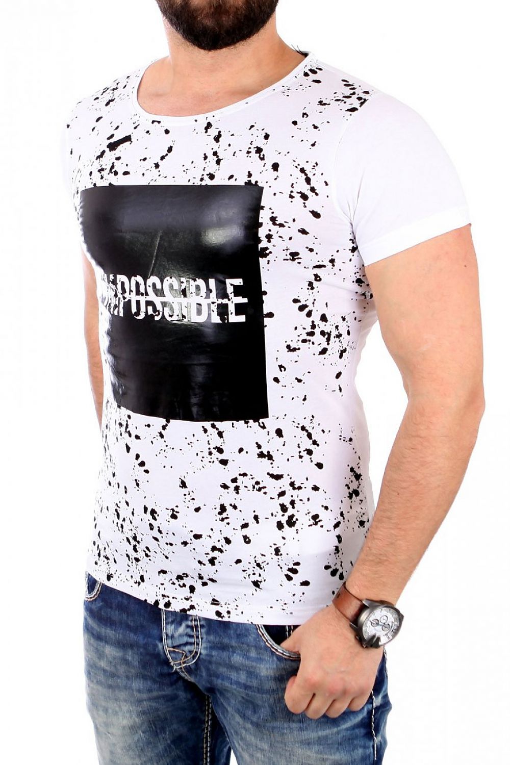   Tshirt Męski Model 17179 White - YourNewStyle 