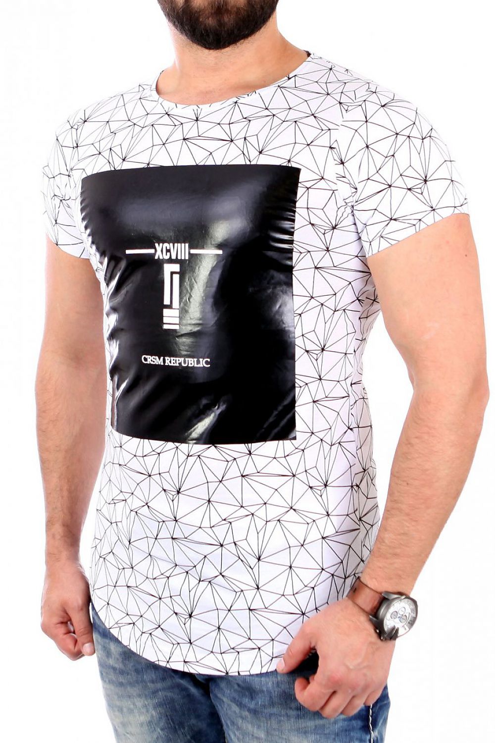   Tshirt Męski Model 17185 White - YourNewStyle 