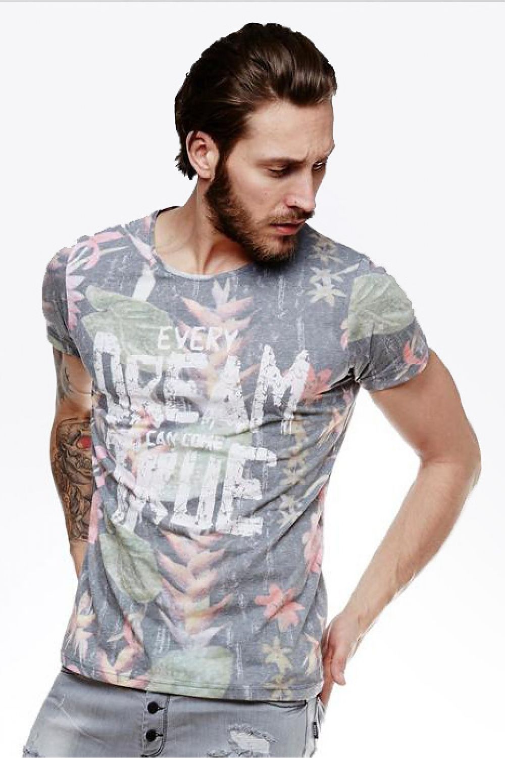   Tshirt Męski Model 17186 Multicolor - YourNewStyle 