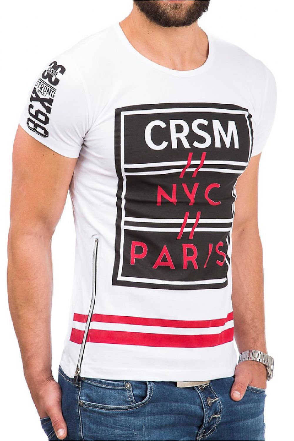   Tshirt Męski Model 17187 White - YourNewStyle 