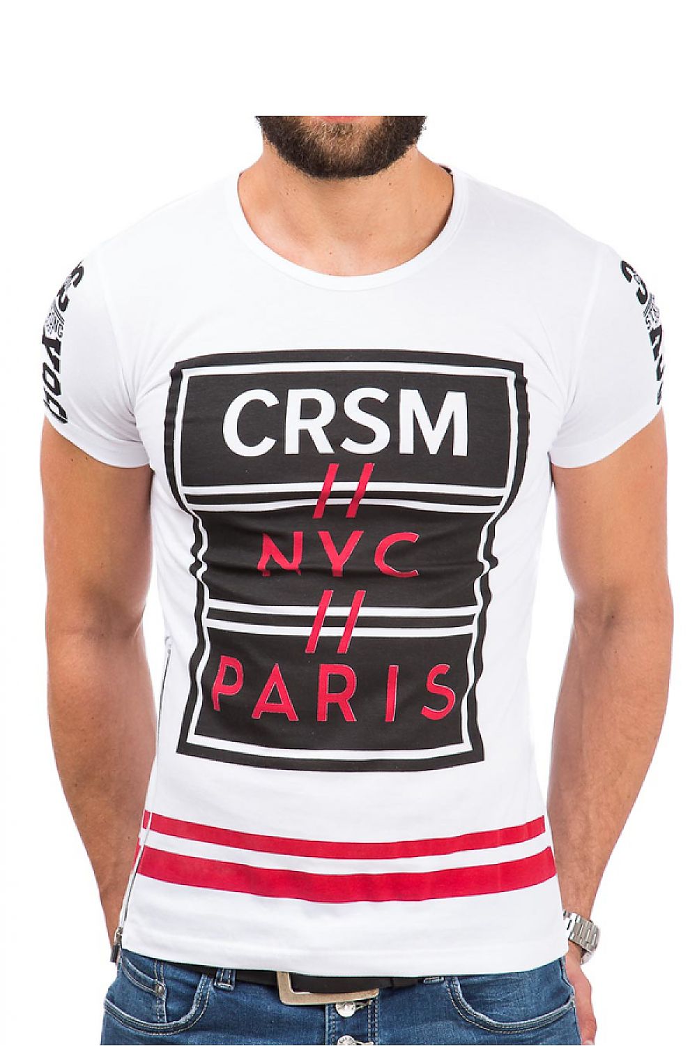   Tshirt Męski Model 17187 White - YourNewStyle 