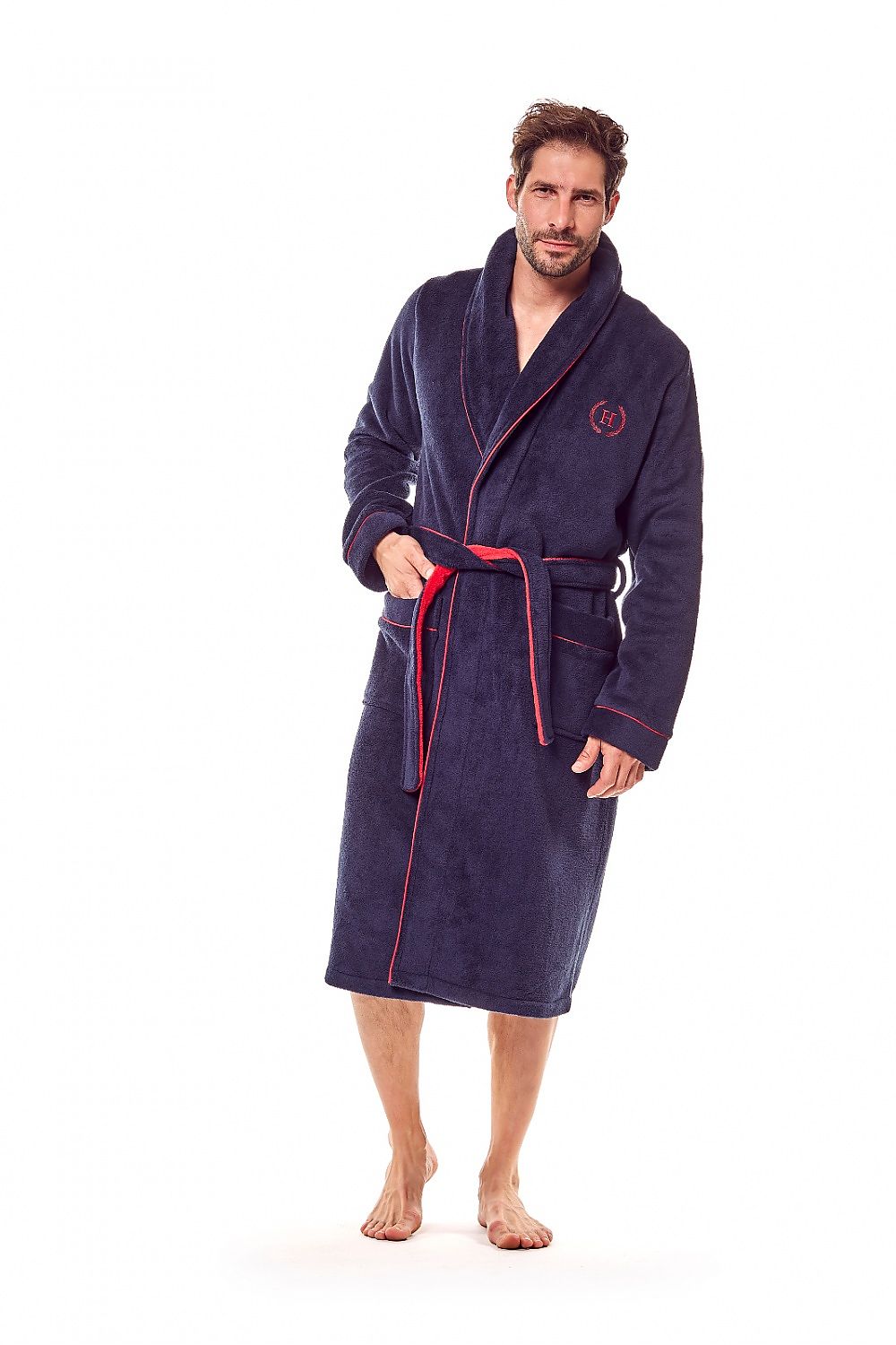  Szlafrok Meski Model Got 36375-59X Navy - Henderson 