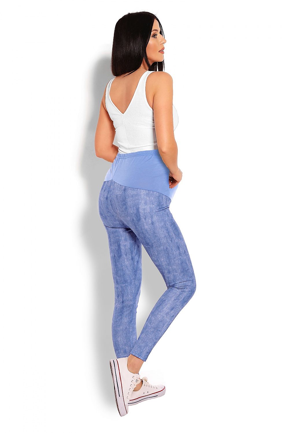   Legginsy Ciążowe Model 1684 Blue - PeeKaBoo 