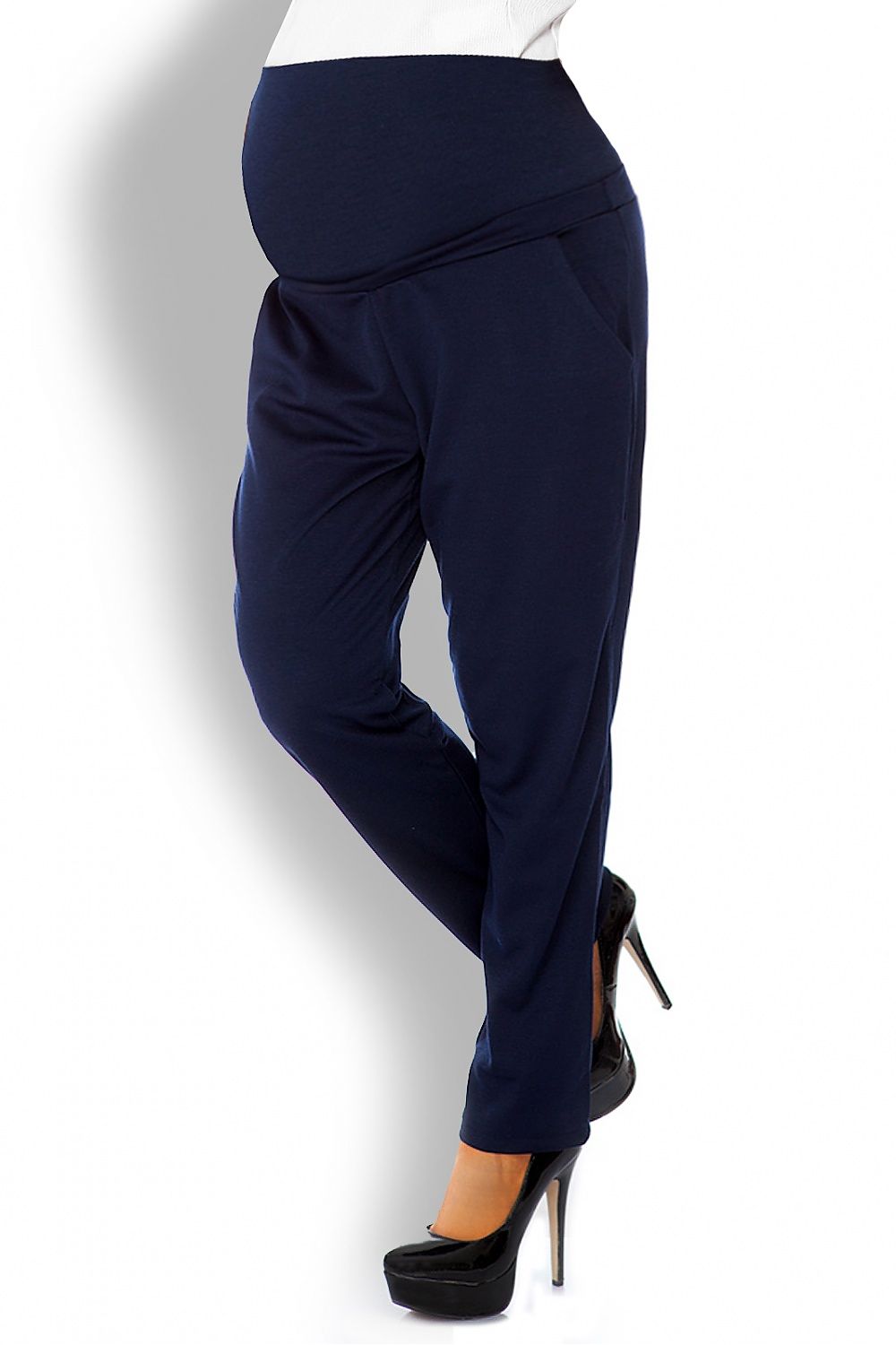   Spodnie Ciążowe Model 1276 Navy - PeeKaBoo 