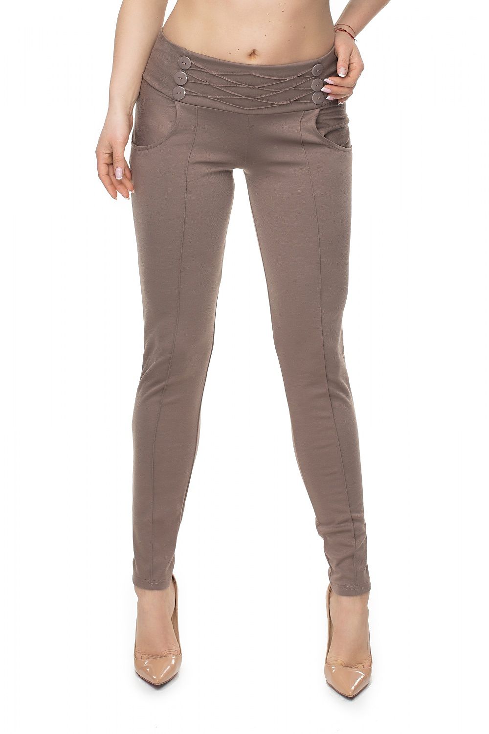  Spodnie Damskie Model 0105 Cappuccino - PeeKaBoo 