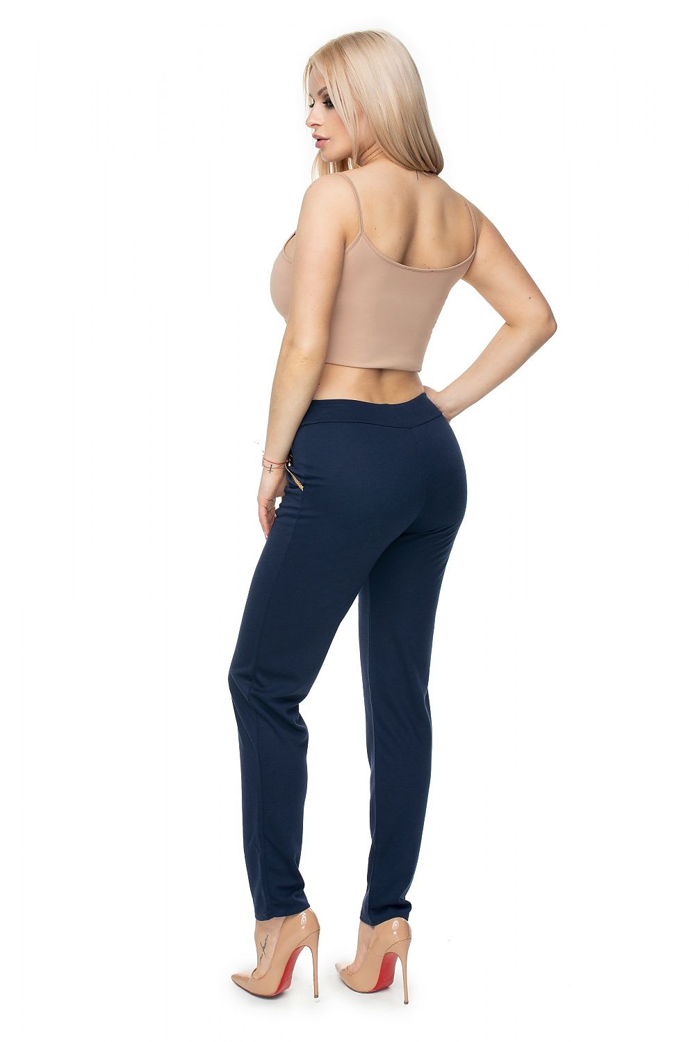   Spodnie Damskie Model 0101 Navy - PeeKaBoo 