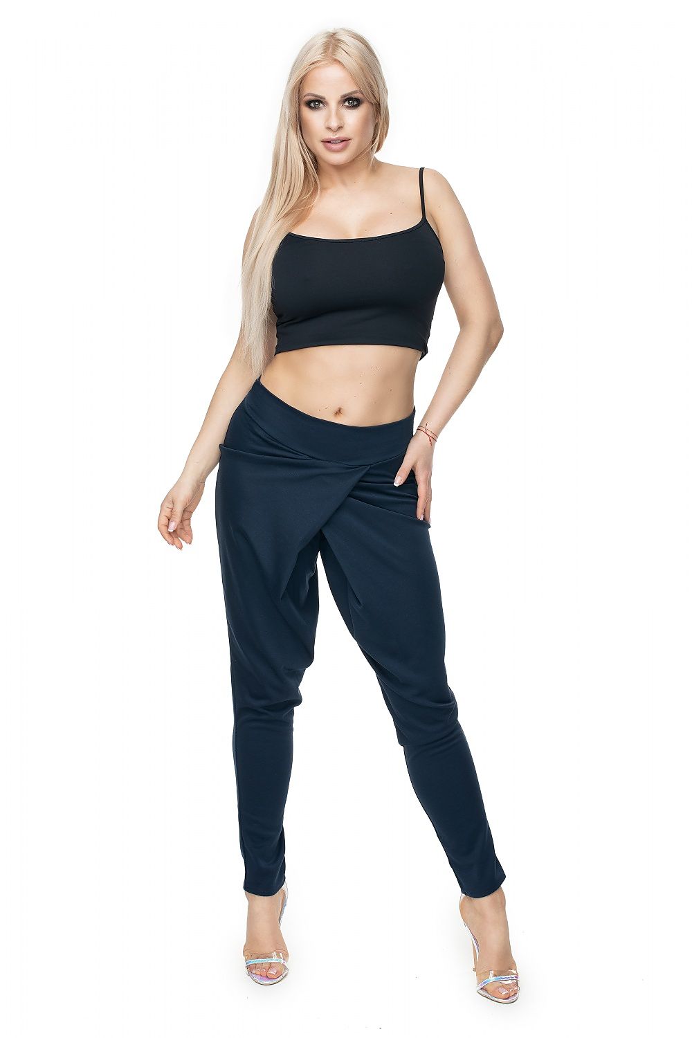   Spodnie Damskie Model 0106 Navy - PeeKaBoo 