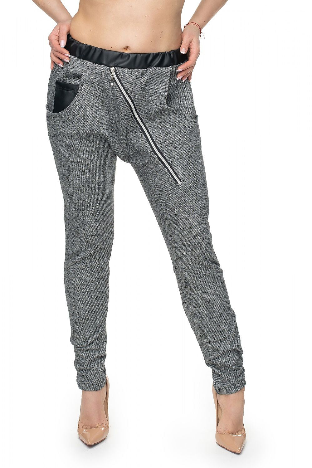   Spodnie Damskie Model 0103 Dark Grey - PeeKaBoo 