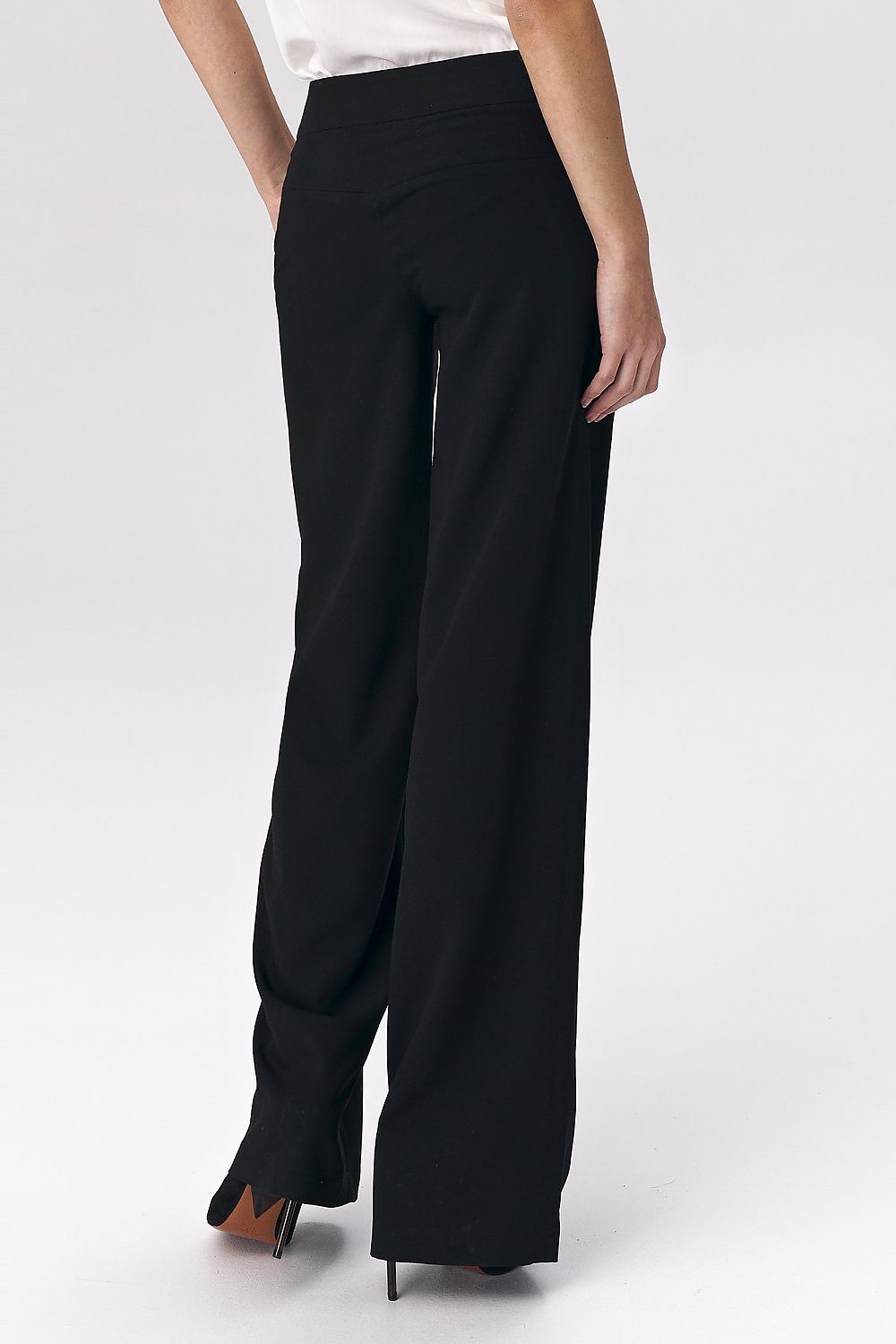   Czarne spodnie palazzo SD38 Black - Nife 