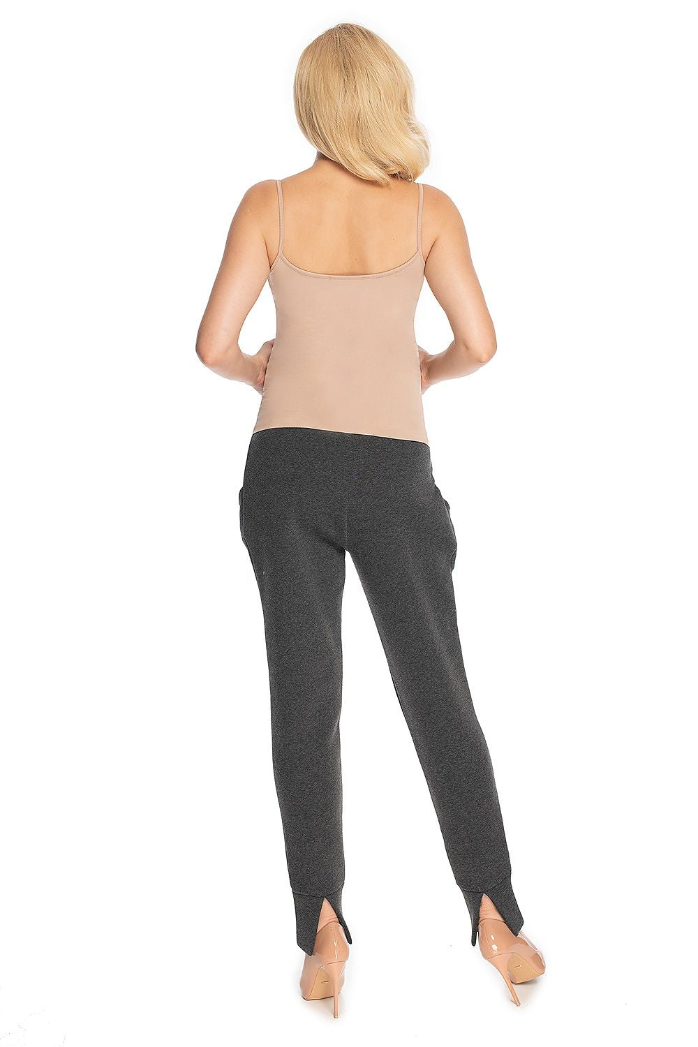   Spodnie Ciążowe Model 0175 Grafit - PeeKaBoo 