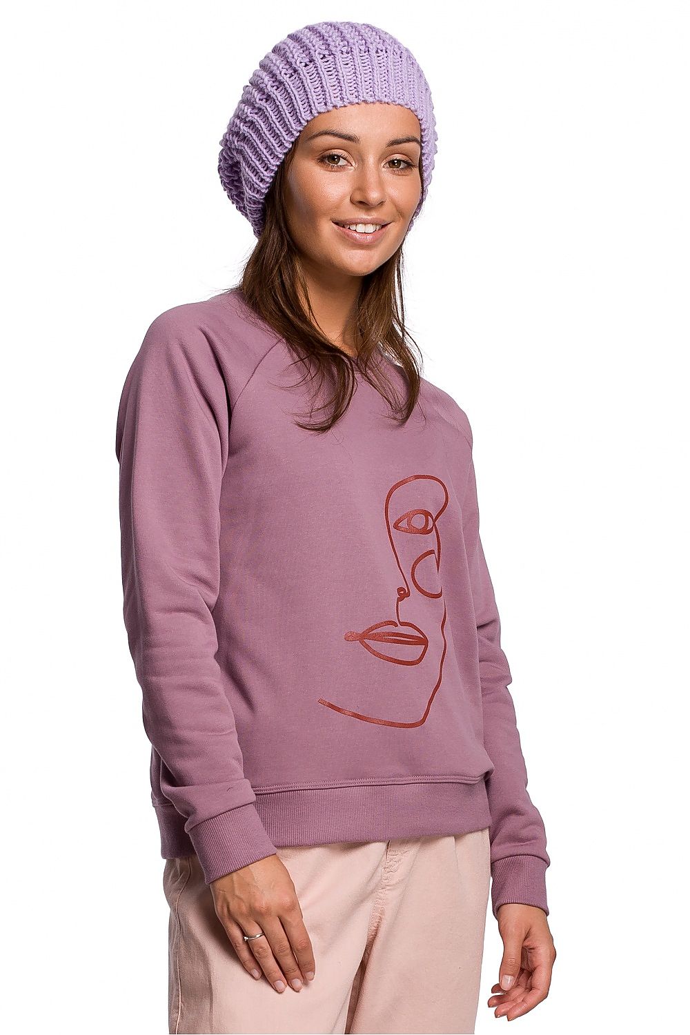   Beret Model BK060 Lawenda - BE Knit 