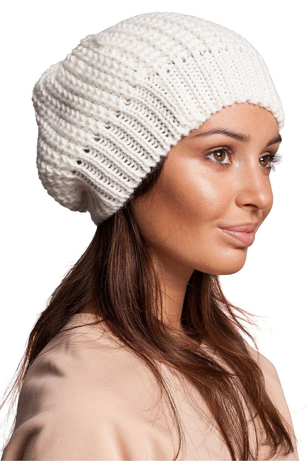   Beret Model BK060 Ecru - BE Knit 