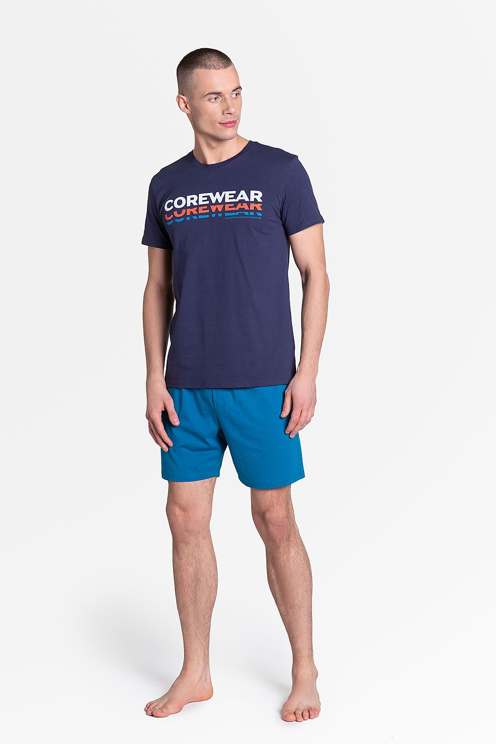   Piżama Męska Model Lark 38870-59X Navy/Blue - Henderson 