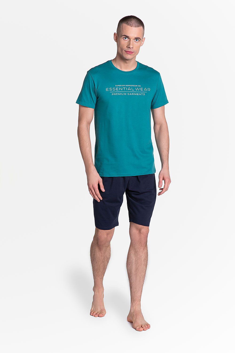   Piżama Męska Model Deal 38880-77X Green/Navy - Henderson 