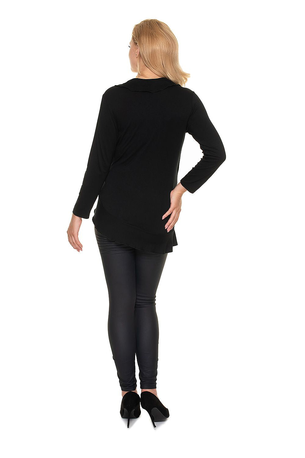   Bluzka Ciążowa Model 0185 Black - PeeKaBoo 