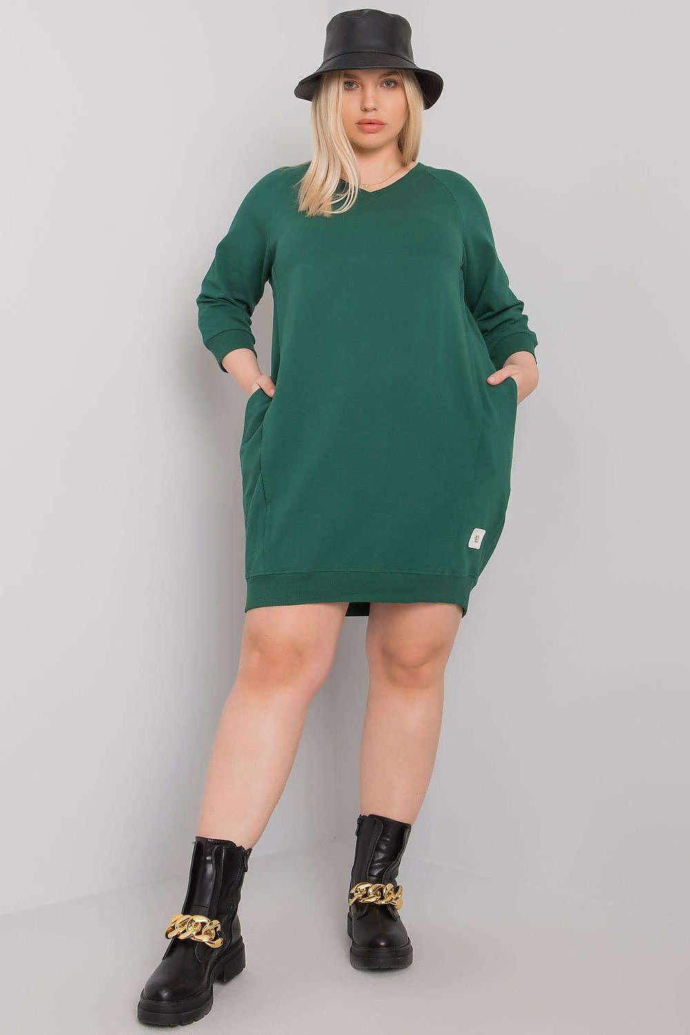 Sukienka Model RV-SK-6847.59P Dark Green - Relevance 
