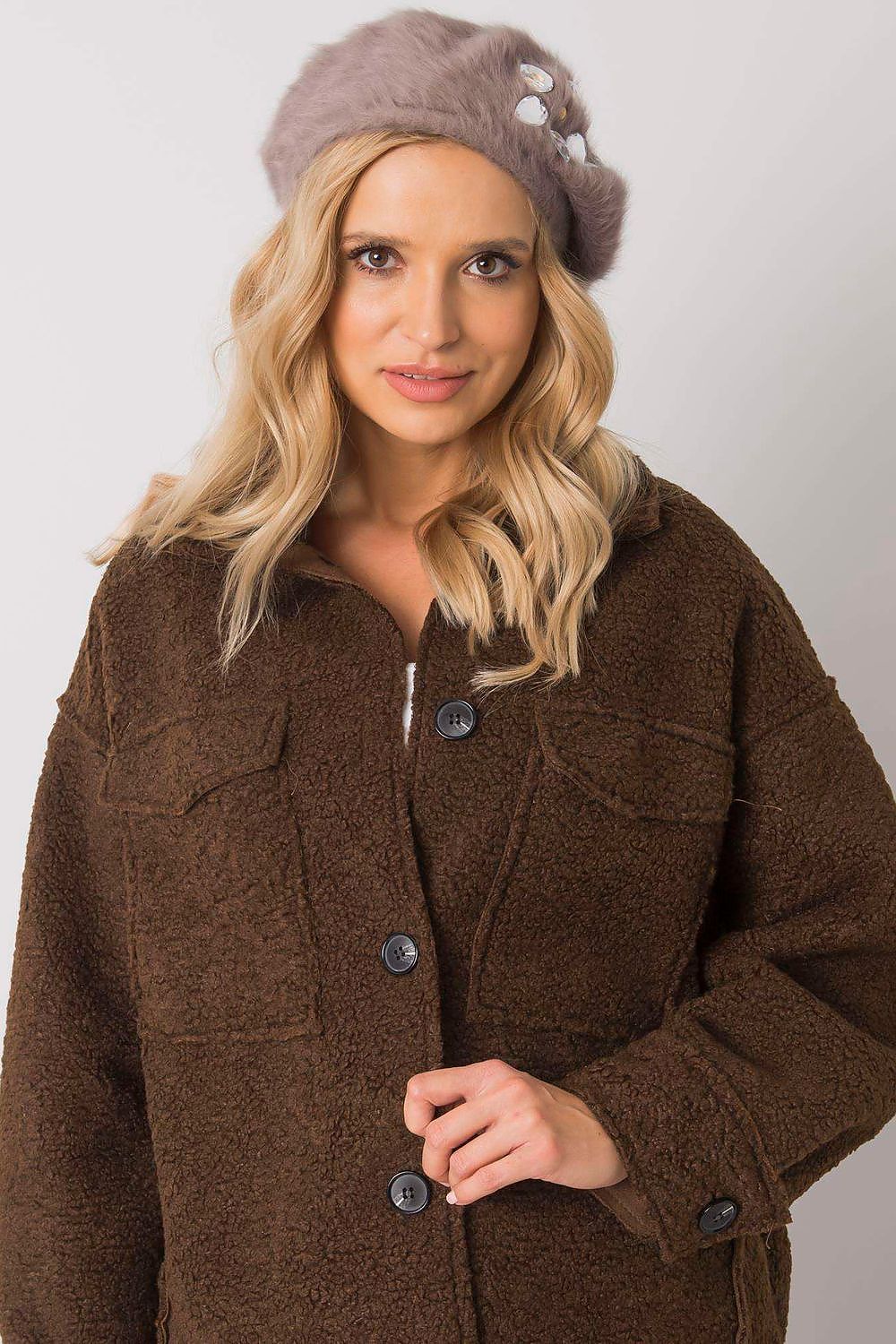   Beret Model AT-CZ-BF38834-1 Dark Beige - AT 