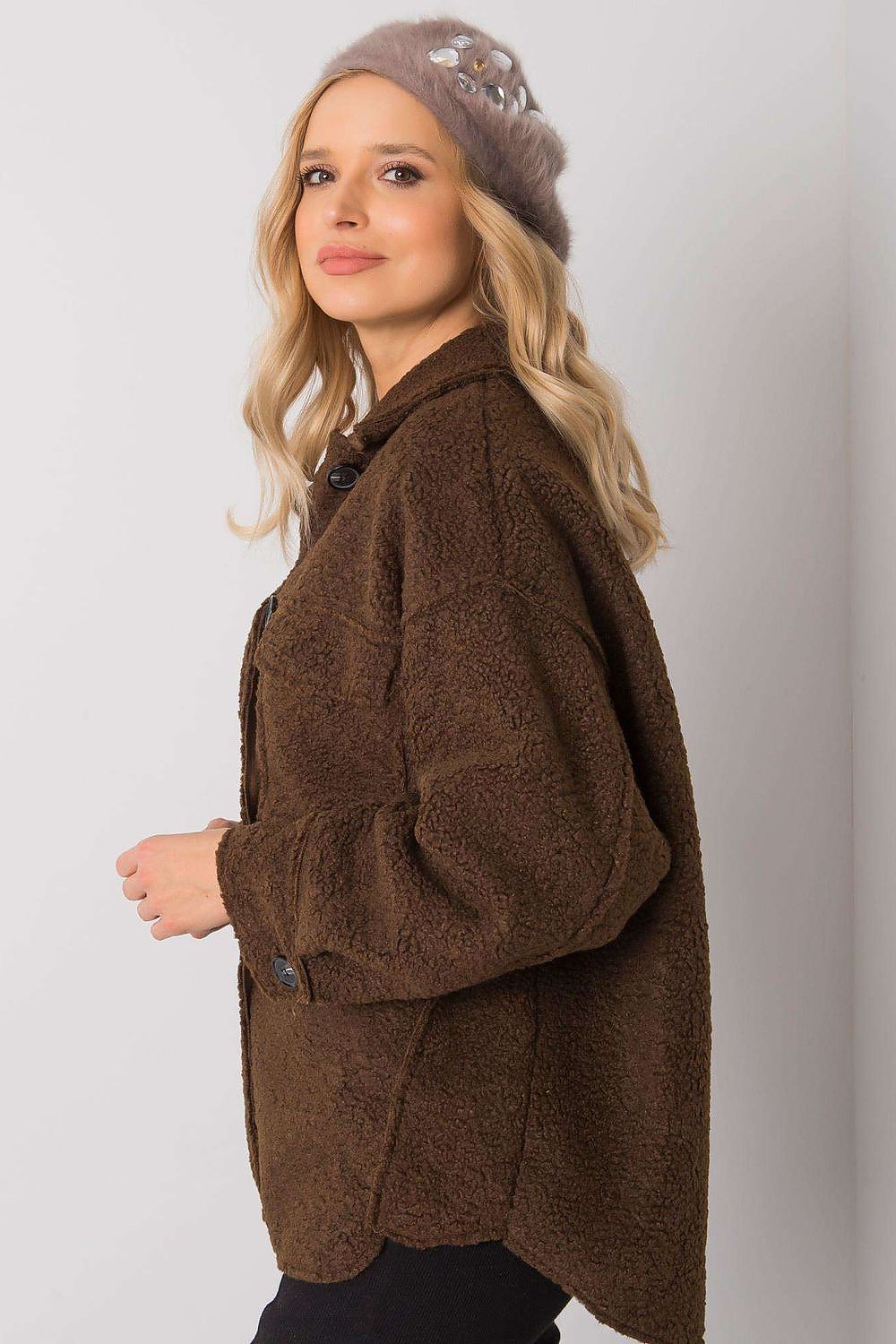   Beret Model AT-CZ-BF38834-1 Dark Beige - AT 