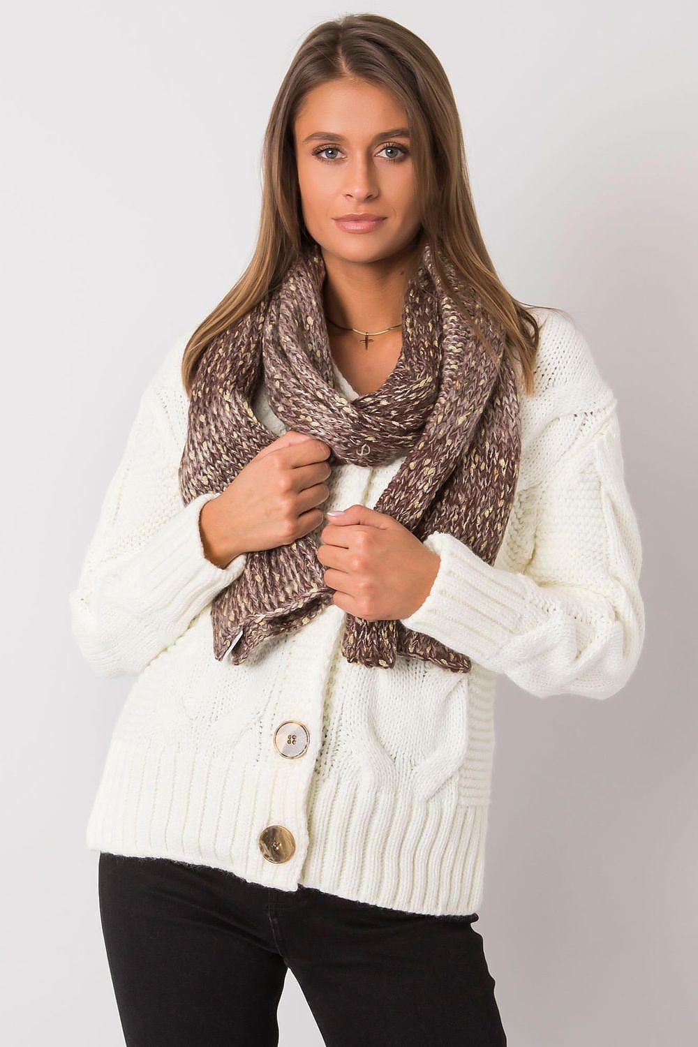   Szalik Damski Model AT-SZ-RH-1407.23X Brown - AT 