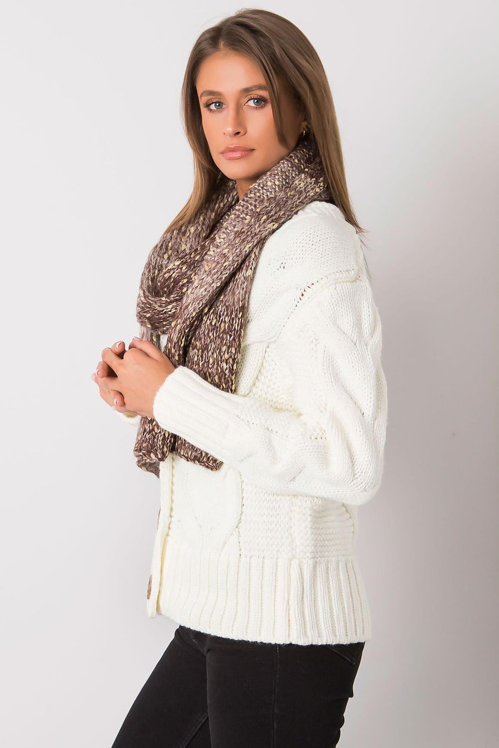   Szalik Damski Model AT-SZ-RH-1407.23X Brown - AT 