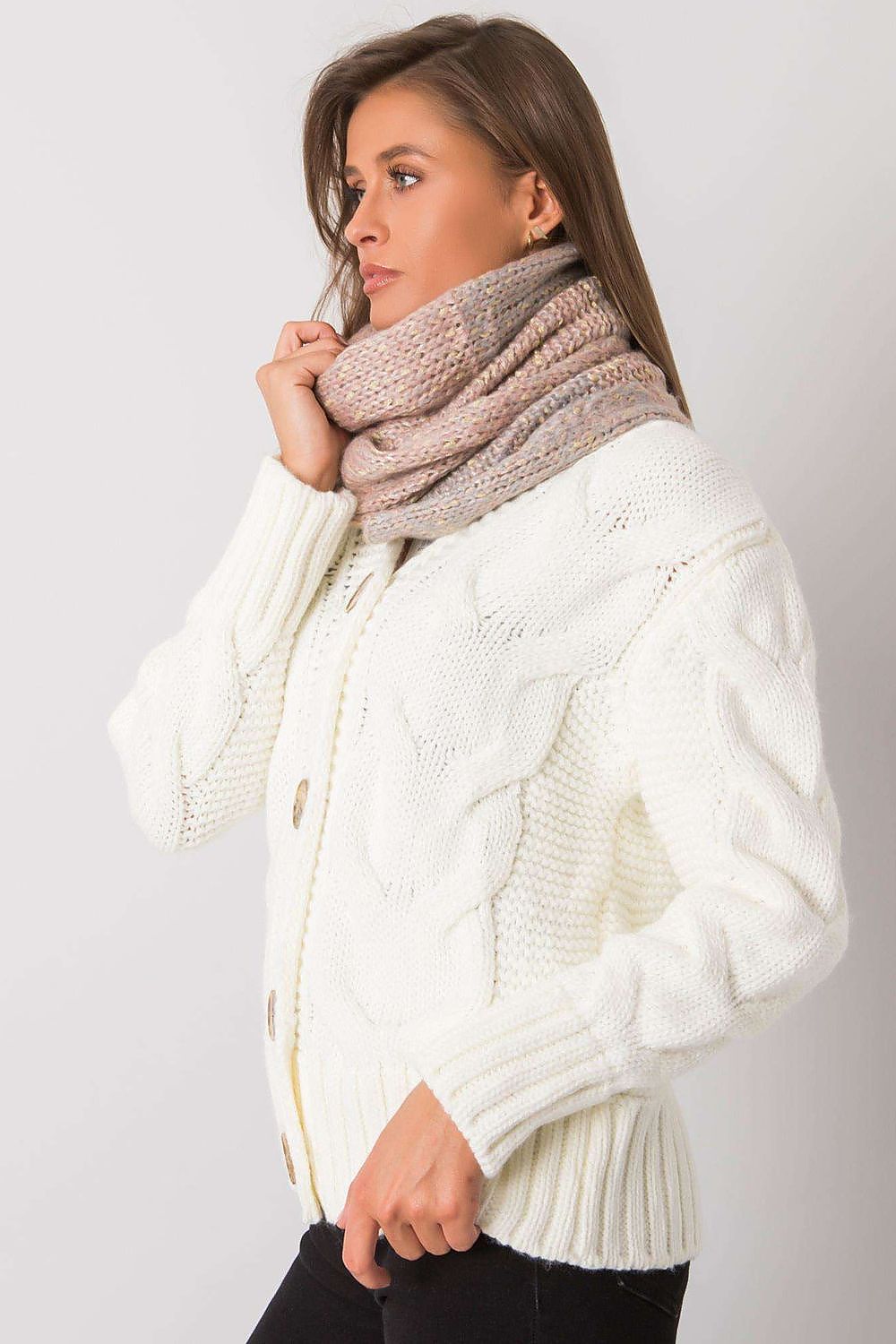   Szalik Damski Model AT-SZ-RH-1407.23X Pink - AT 
