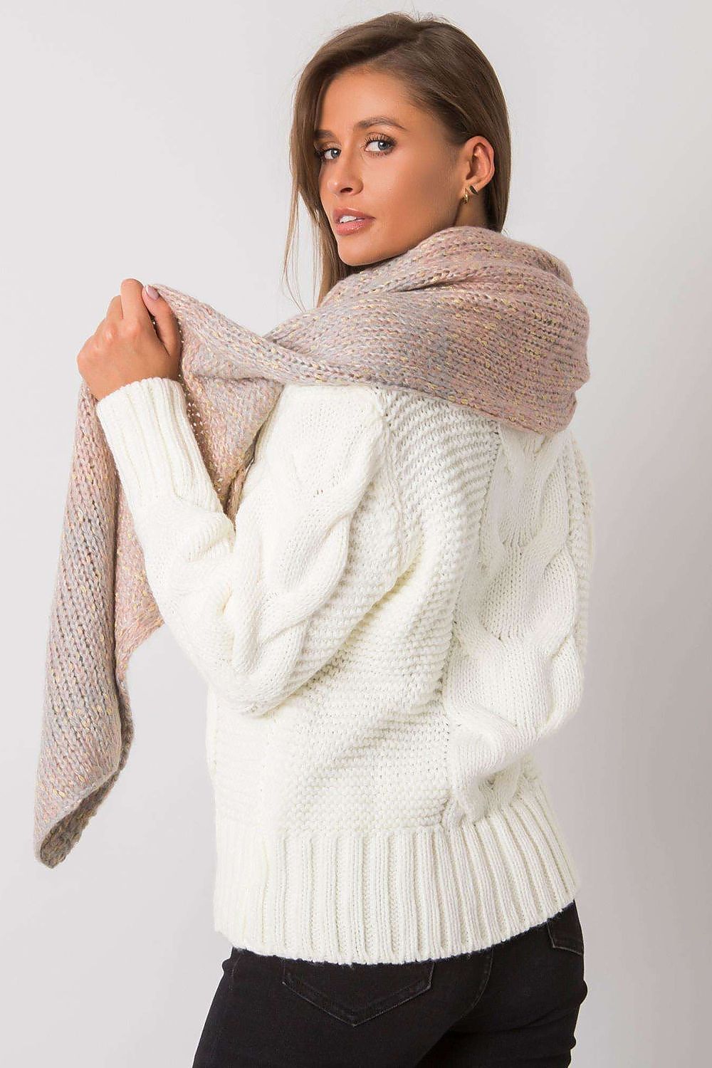   Szalik Damski Model AT-SZ-RH-1407.23X Pink - AT 