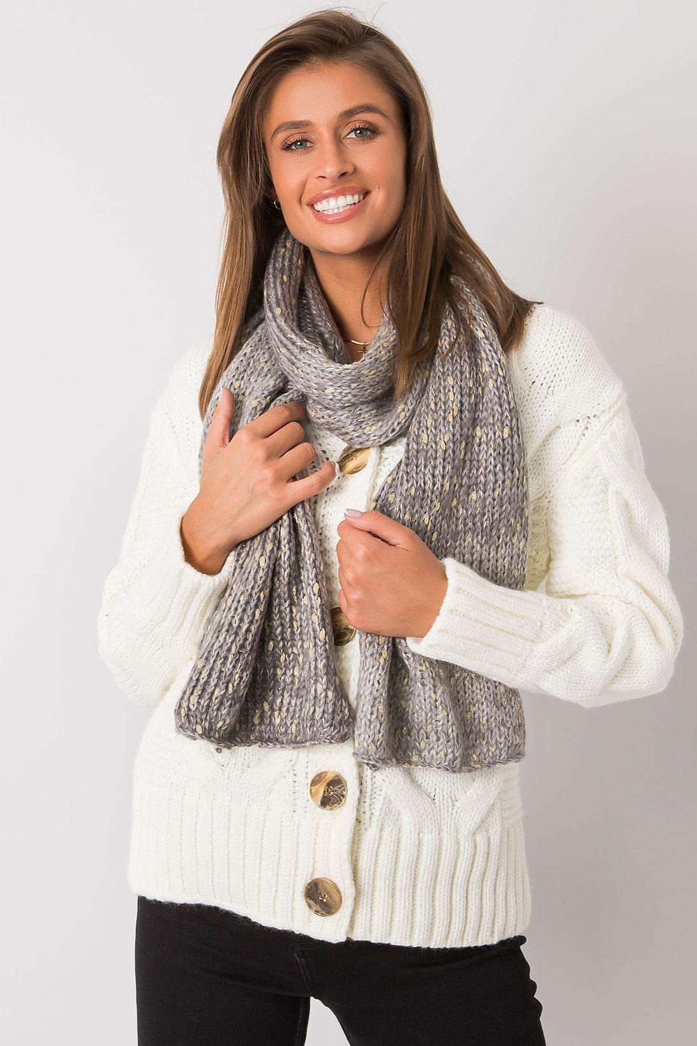   Szalik Damski Model AT-SZ-RH-1407.23X Grey - AT 