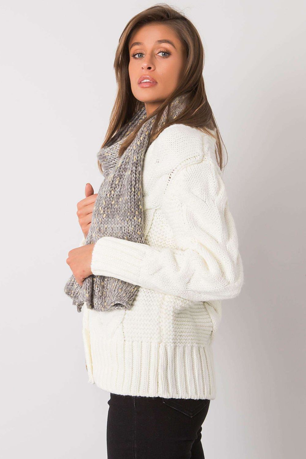   Szalik Damski Model AT-SZ-RH-1407.23X Grey - AT 