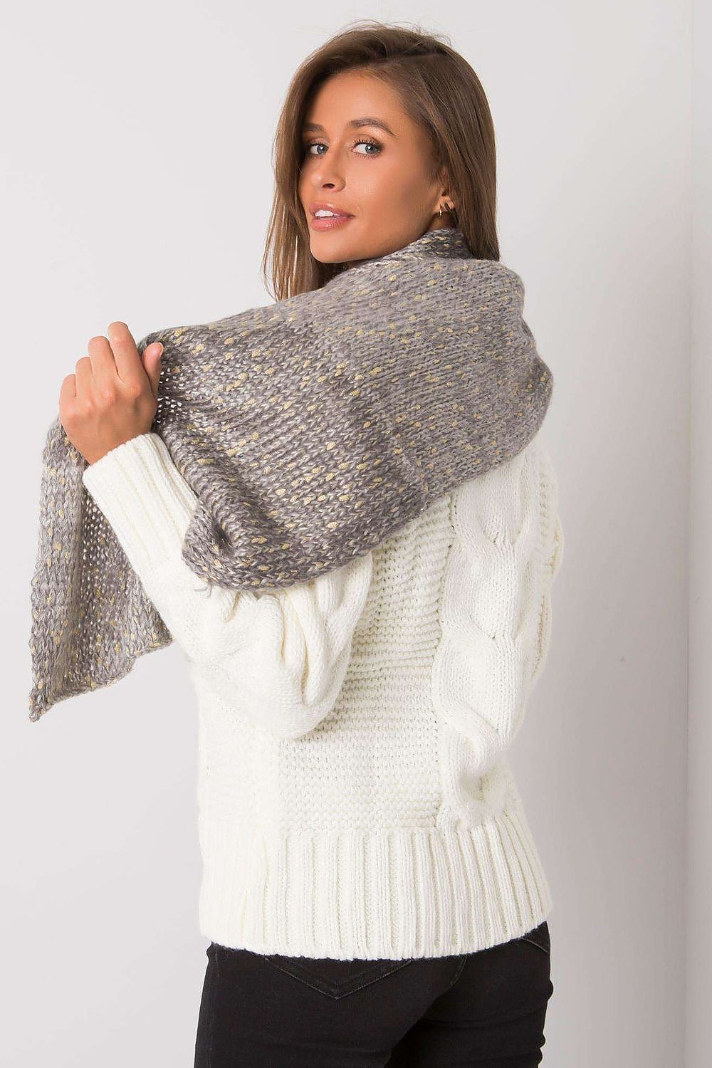   Szalik Damski Model AT-SZ-RH-1407.23X Grey - AT 
