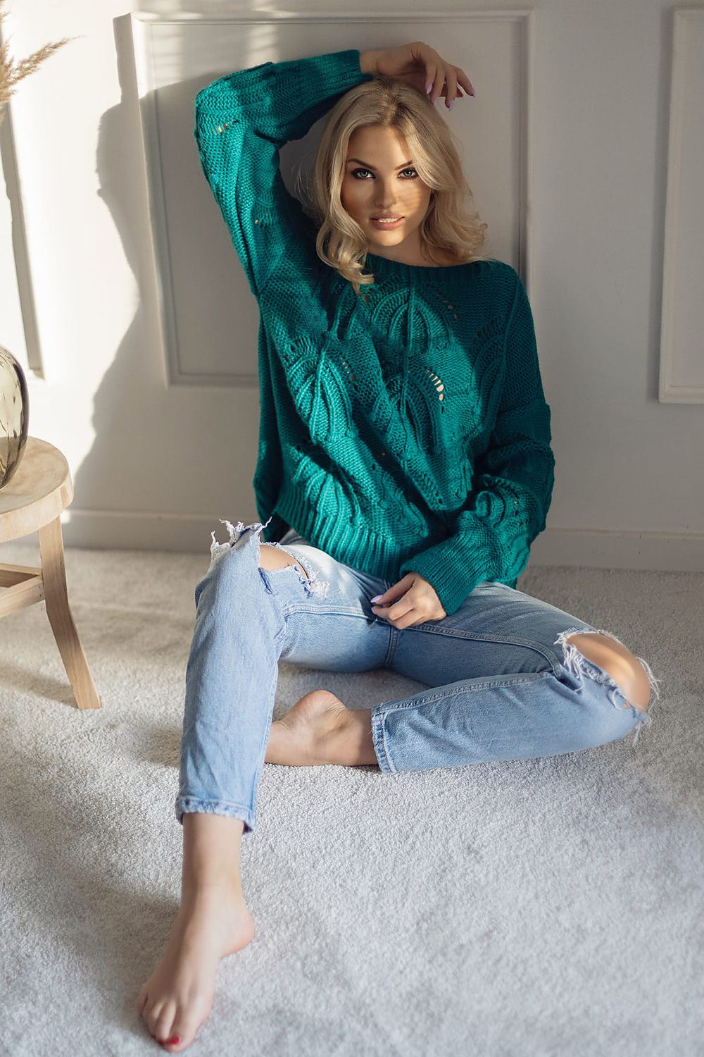   Sweter Damski Model 30081 Morski - PeeKaBoo 