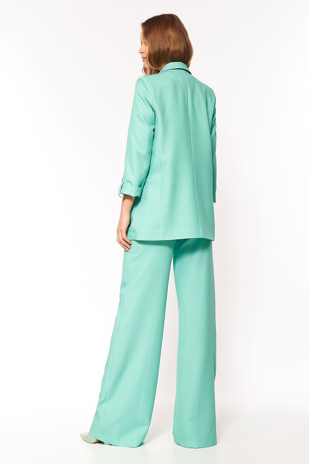   Seledynowa marynarka oversize Z43 Seledyn - Nife 