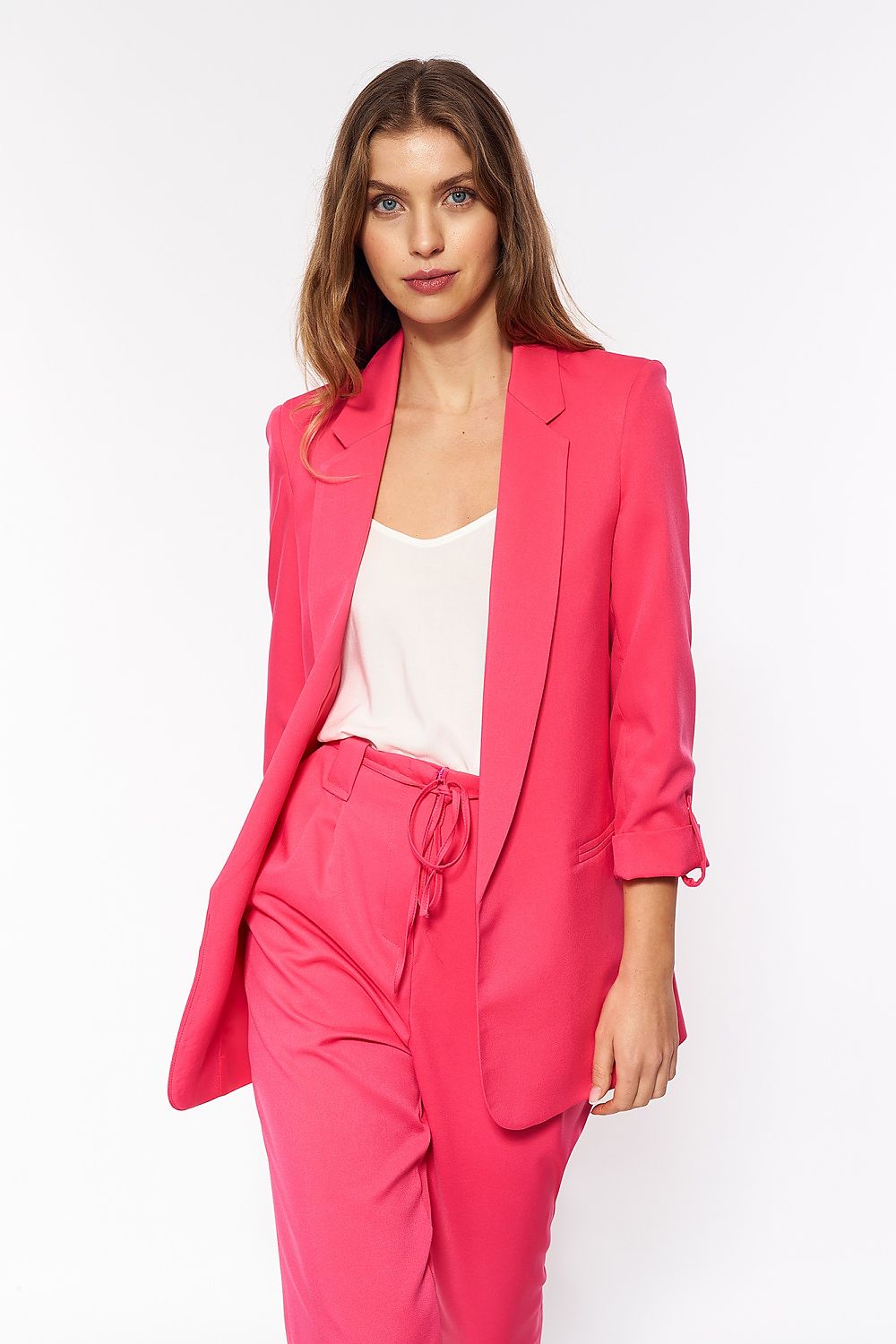   Różowa marynarka oversize Z43 Pink - Nife 
