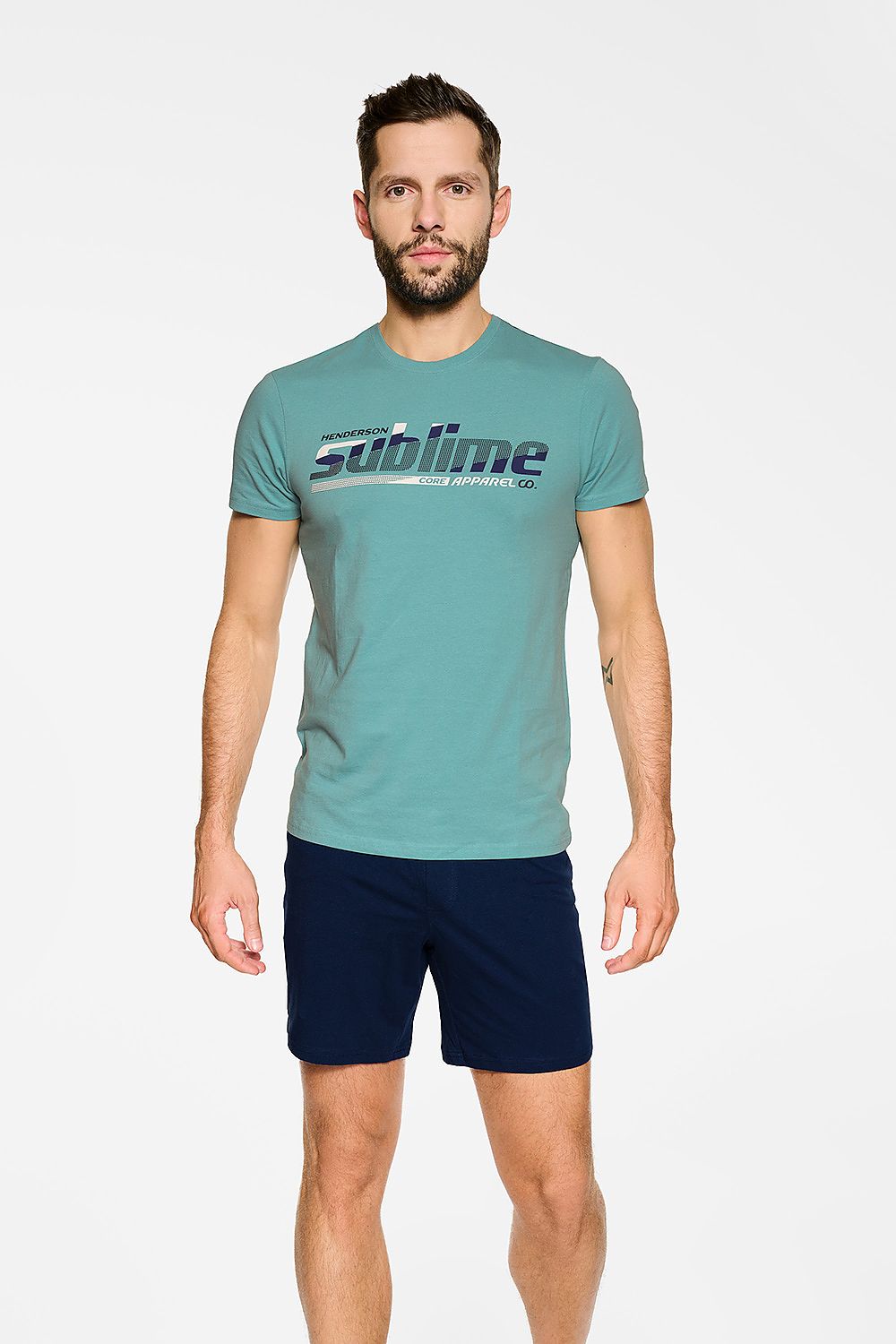   Piżama Męska Model Noward 39732-06X Green/Navy - Henderson 