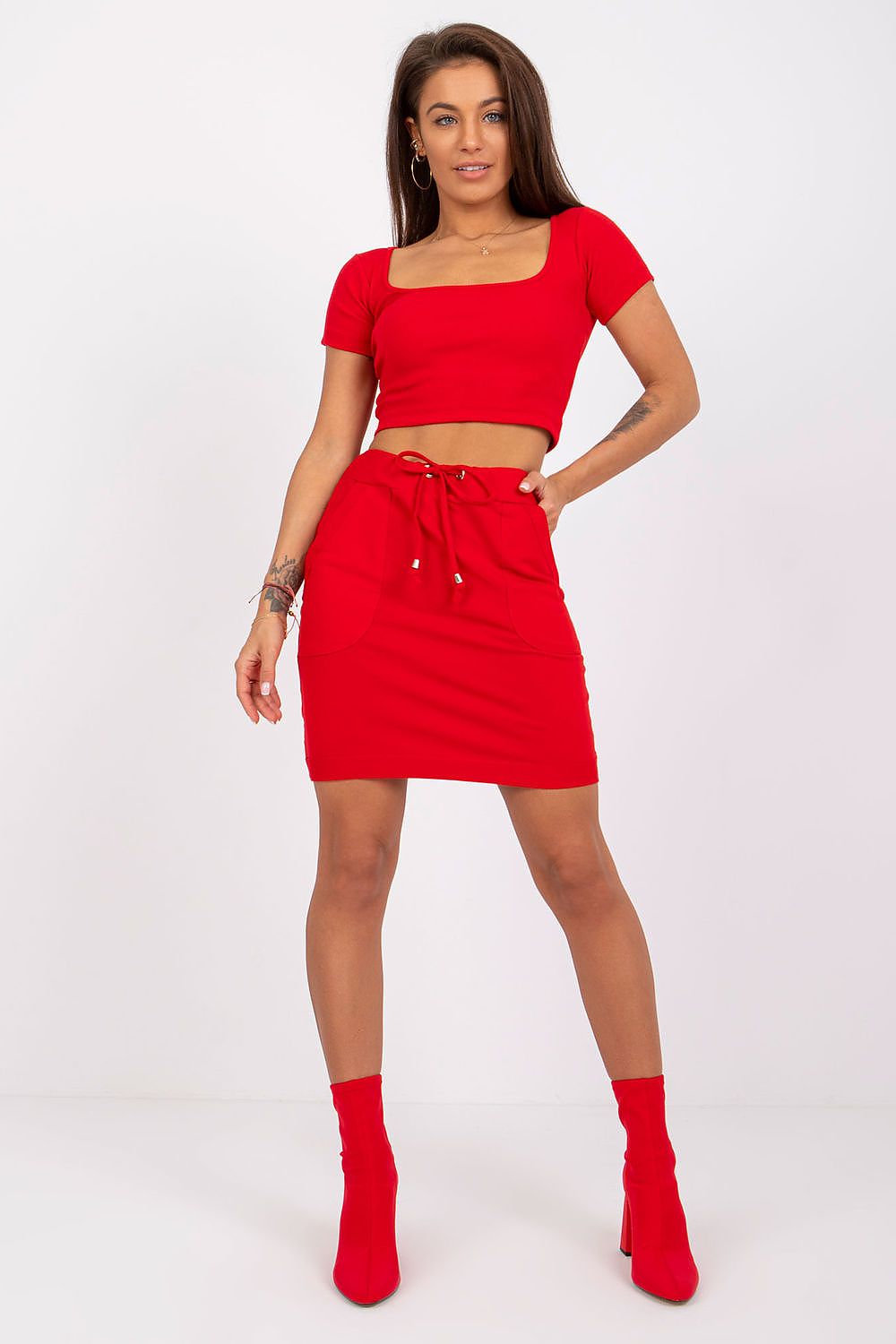   Spódnica Model RV-SD-3726-1.06 Red - BFG 