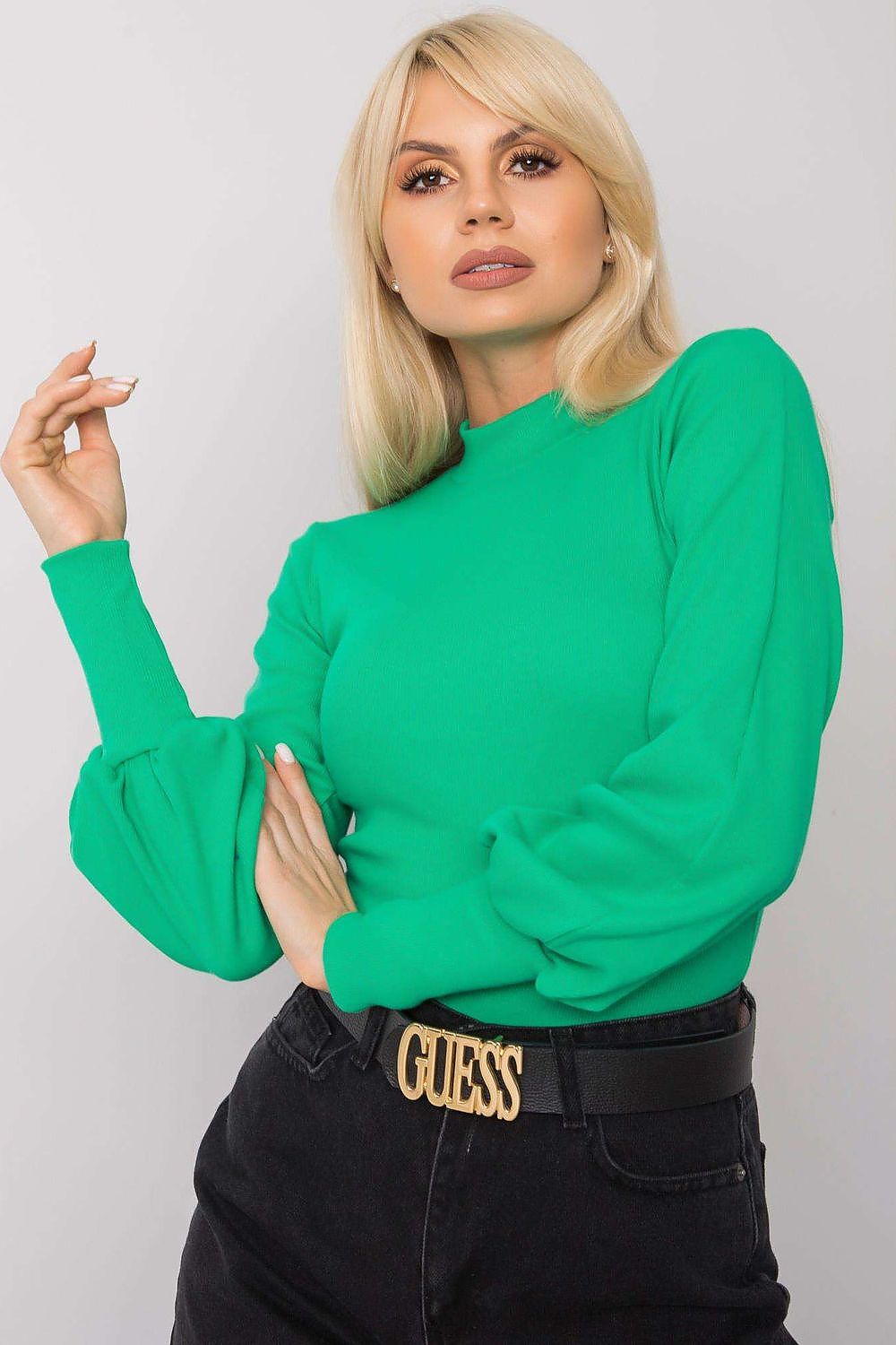   Bluzka Model RV-BZ-5223.15 Green - Rue Paris 