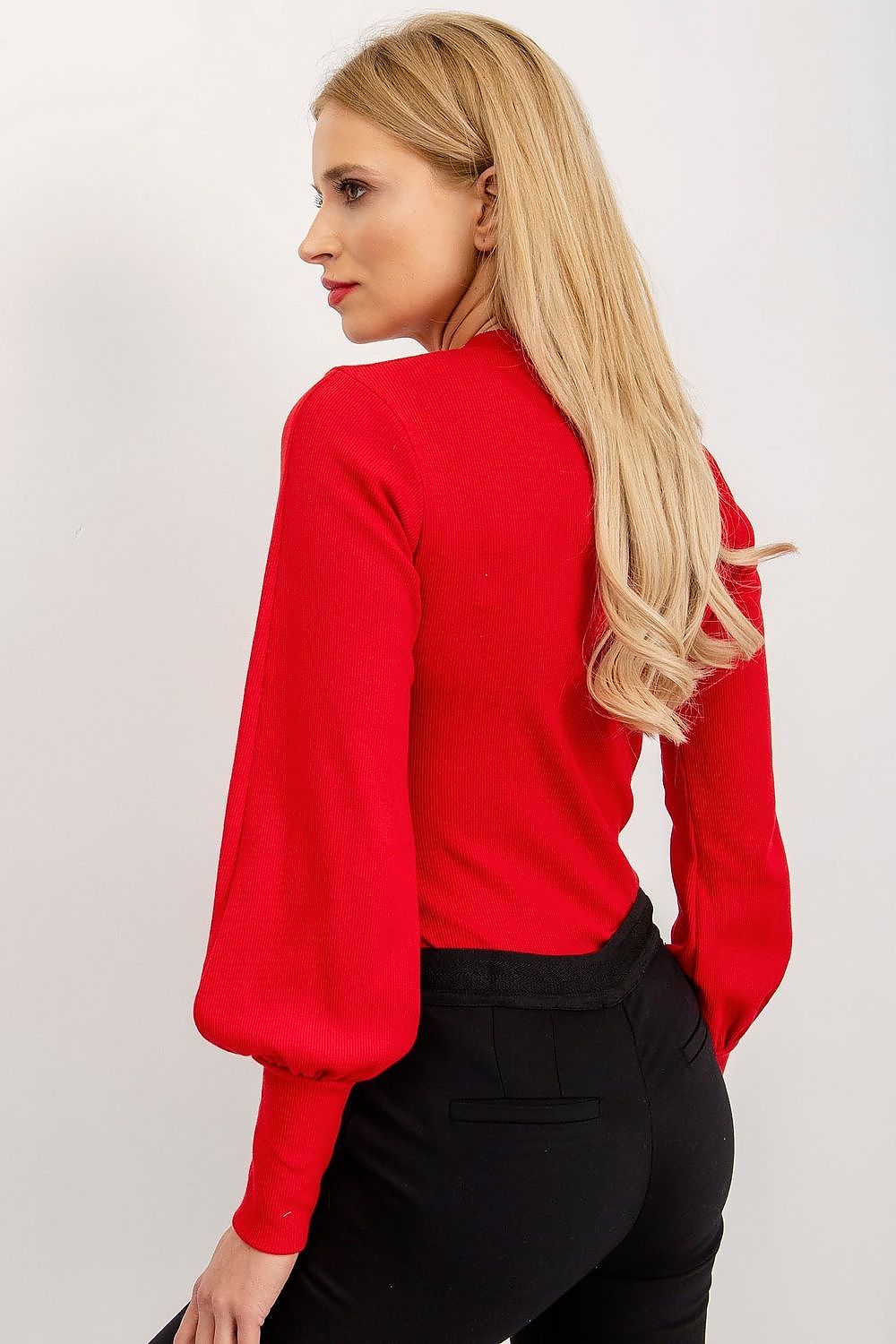   Bluzka Model RV-BZ-5223.15 Red - Rue Paris 
