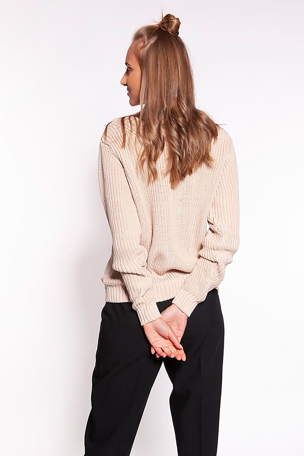   Sweter Damski Model SWE264 Beige - MKM 